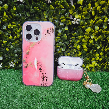Case para iPhone 15/14/13/12 Mini/Plus/Pro/Max, con diseño esmaltado de mármol