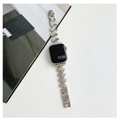 Correa metálica en Zigzag para Apple Watch Serie 3/4/5/6/7/8/9/10 SE/ Ultra