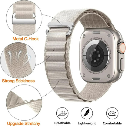 Correa Alpine nylon para Apple Watch Serie 4/5/6/7/8/9/10/SE/Ultra