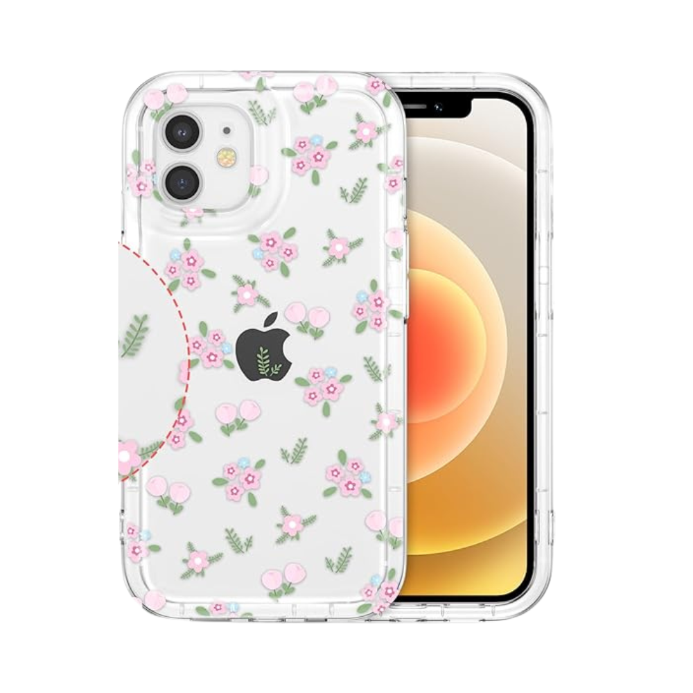 Case Pink Garden para iPhone 11/12/13/14/15 Pro/Max