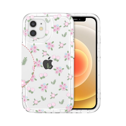 Case Pink Garden para iPhone 11/12/13/14/15 Pro/Max