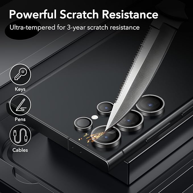 Protector de metal tornasol para cámara de S24 Plus/Ultra
