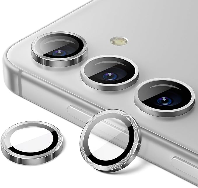 Protector de metal plata para cámara de S24 Plus/Ultra
